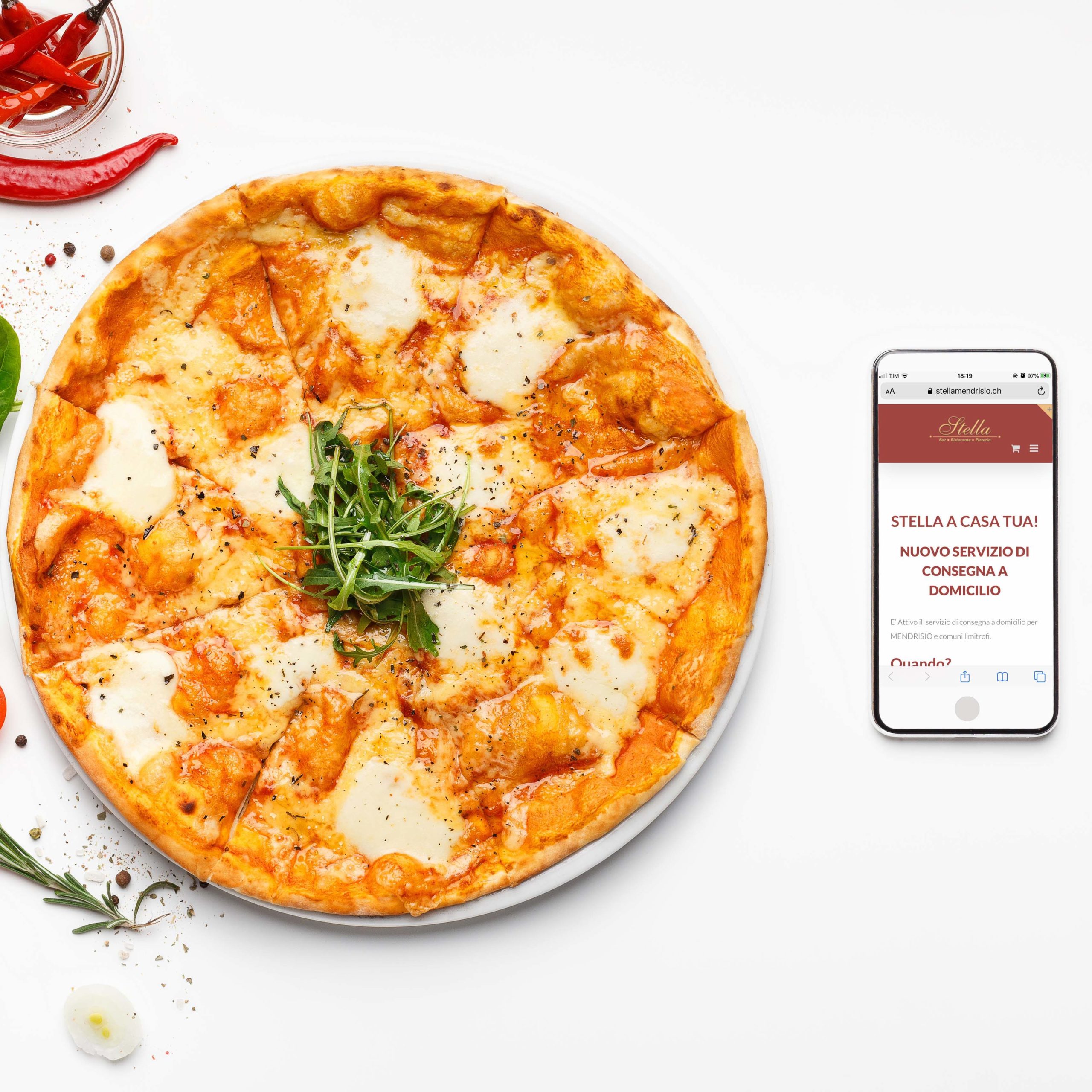 E-commerce e delivery - pizzeria stella mendrisio